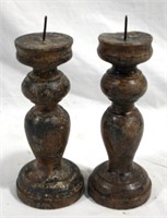 2pc Set Candle Holders 7" Tall