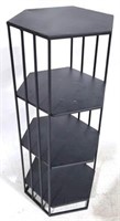 Metal hexagonal 4 tier shelf