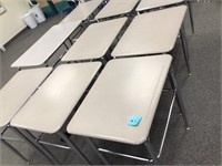 9 School desks Metal bottoms 27" x 19" x 29"