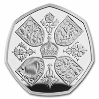 2022 GB Platinum 50p Her Majesty Queen Elizabeth