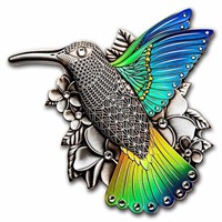 2023 Vanuatu 500g Silver Antique Hummingbird Coin