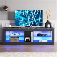 Bestier Entertainment Center LED Gaming TV Stand