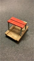 Vintage Wood and Metal Rolling Mechanics Stool