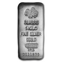 1 Kilo Silver Bar - Pamp Suisse (serialized)