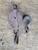 Wooden Pulley and Hook