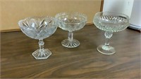 Cut glass candy bowls