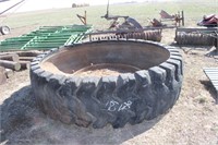 7ft tire water tank with steel bottom