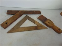 Old Wood Tools, Triangle, 45 Triangle, Scraper