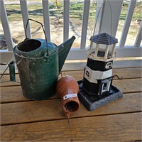 birdhouse, feeder & watering can