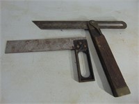Old Metal Square and a Wood Angle Tool