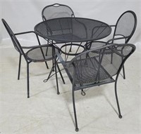 Outdoor metal wire table & 4 chairs