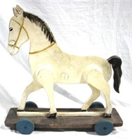 Wood Horse on Wheels 16" x 16"