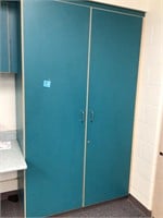 Teal 2 Door Utility Cabinet 7'T x 2'D x 4'W
