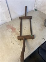 Antique primitive wood holder