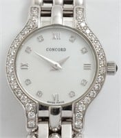 Lady's Concord, quartz, 18K white gold & diamonds