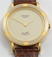 Lady's Hermes Pursang Dame in 18K w/B&P