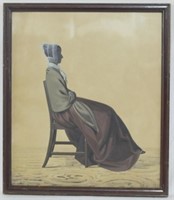 Portrait Woman Sitting, 11.5x10