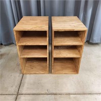 T1 2Pc wood Cabinets Shelving 29 H x  16 W X 22 D