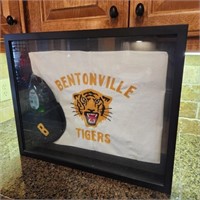 Vintage Bentonville Tigers Uniform Shadow Box