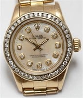 Lady's Rolex Oyster Perpetual in 18K gold