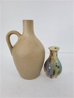 Smokers home pottery and glazed bud vase