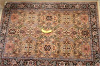 Karastan "Floral Heriz" Wool Rug 4' x 6'