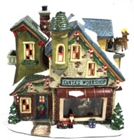 Santa's Workshop Lighted House 8.5" x 8.5" x 5"