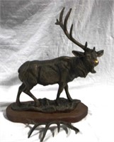 Elk Statue - (Detached Antler) 14" x 7" x 18"