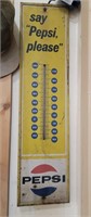 Vintage Metal Pepsi Thermometer