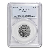 2003 1/4oz American Platinum Eagle Ms-69 Pcgs