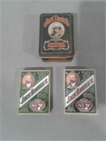 Vtg. Jack Daniels Tin & Card Decks