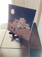 Adobe ceramic tile with stand