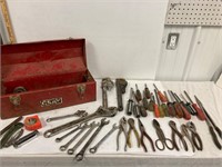 Tool box full of tools.