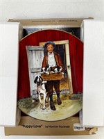 “Puppy Love” Collectors Plate By Norman Rockwell