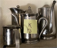 K - TEAPOT, COFFEE POT, PITCHERS (K12)