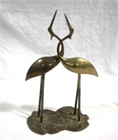 Brass Birds Statue - 12.5" tall