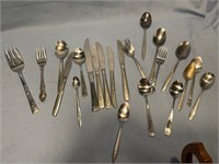 Assorted, stainless steel cutlery