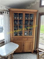 16 Pane Primitive Corner Cupboard -