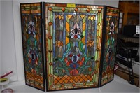 Exceptional Stain Glass Fire Place Screen 41"x 31"