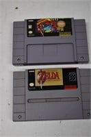Vtg Super Nintendo Zelda and Super Metroid Games