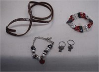 Texas Tech Earrings, Charm Bracelet, Magnetic Bead