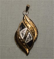 1/20 14K Gold Etched Pendant