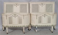 Vintage pair French twin beds, as is