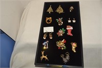 Christmas Brooches & Earrings