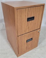 Metal 2 drawer file cabinet with key, 26 x 15 x 18