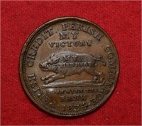 1834 Hard Time Token - Boar/Down with the Bank
