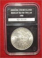 1900 Morgan Silver Dollar    PCS Stamps & Coin