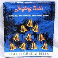 Jingle Bells Lighted Musical Bells w/Box