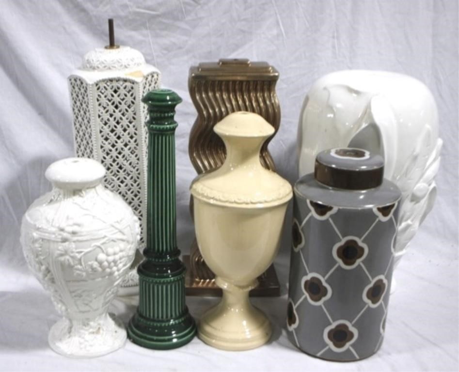 Assorted lot of Lamp Bases only