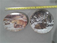 (2) Wildlife Collector Plates